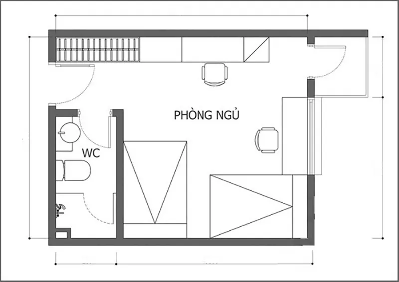 Cách bố trí nhà vệ sinh trong phòng ngủ chuẩn phong thủy