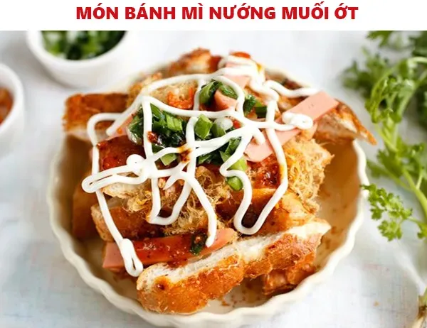 Cách làm bánh mì nướng muối ớt giòn cay ngon ngất ngây