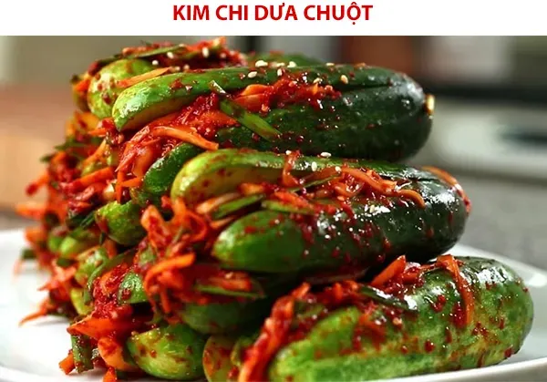 Cách làm kim chi dưa chuột Hàn Quốc tô màu ngày Tết Việt