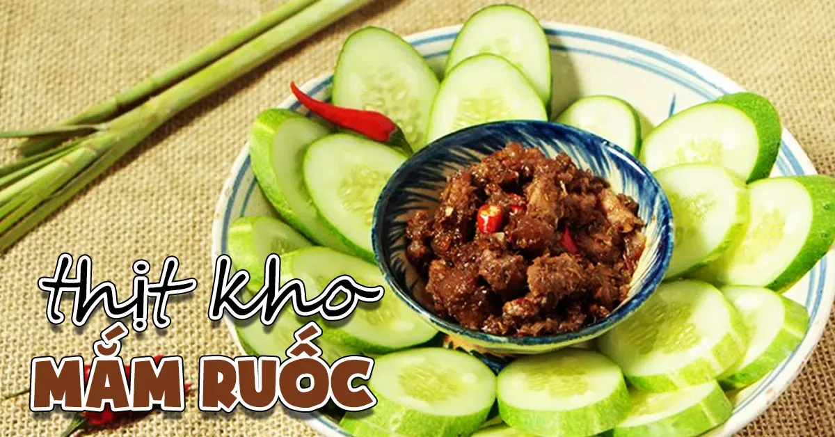 Cách làm thịt kho mắm ruốc mặn mà hao cơm