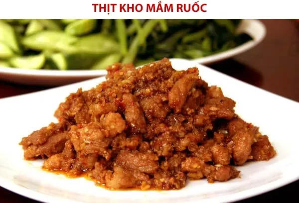 Cách làm thịt kho mắm ruốc mặn mà hao cơm