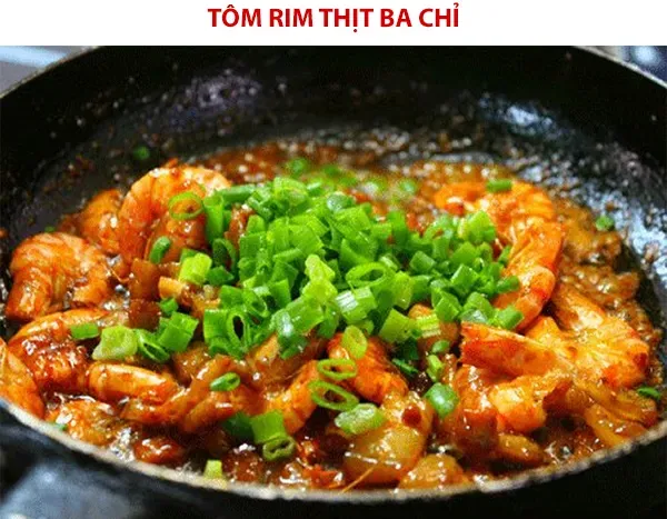 Cách làm tôm rim thịt ba chỉ phong phú cơm nhà