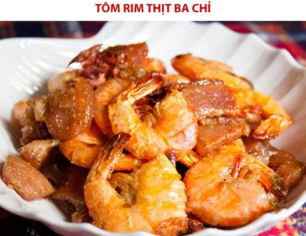 Cách làm tôm rim thịt ba chỉ phong phú cơm nhà